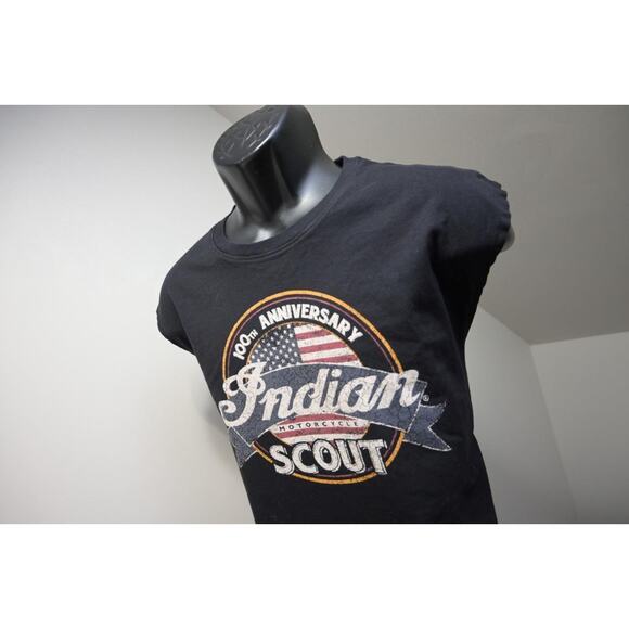 Indian Motorcycle Tee Tank Top Shirt Graphic Black Sleeveless Mens Sz XL - Picture 2 of 10